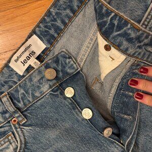 Reformation Cynthia High Rise Straight Jeans